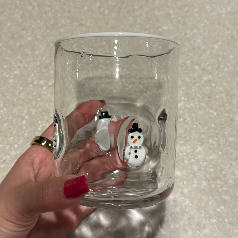 Icon juice glass snowman